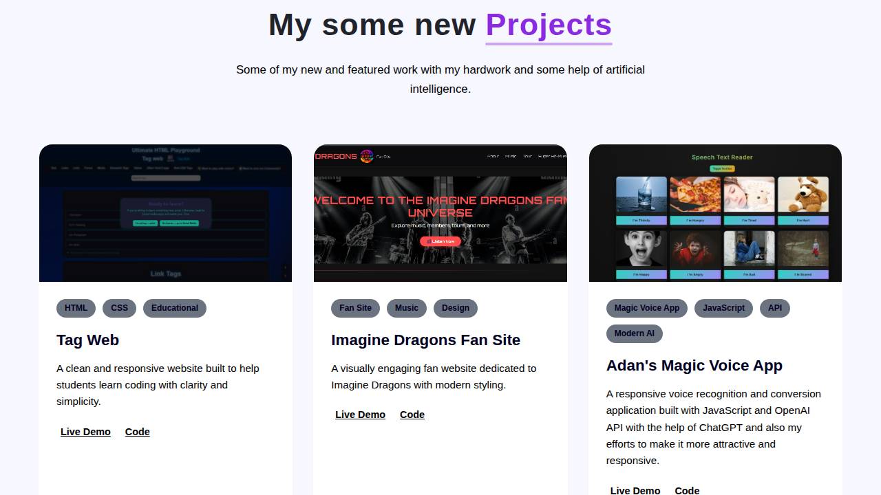 Screenshot of Awesome Projects
